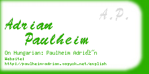 adrian paulheim business card